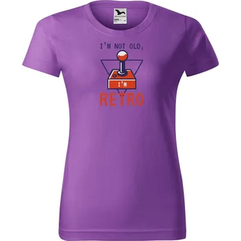 DOBRÝ TRIKO Dámské tričko s potiskem I´m retro Barva: Fialová, Velikost: S