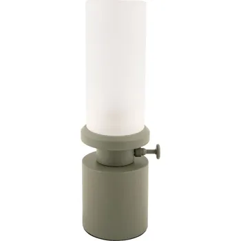 Lampička Present time Zelená kovová nabíjecí stolní LED lampa Campy