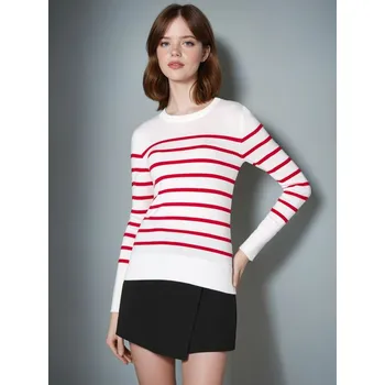 Dámský svetr Sinsay - Pruhovaný svetr - červená - 300CG-33X - 300CG-33X-L