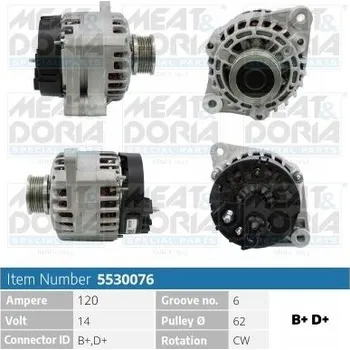 Alternátor Generátor MEAT & DORIA 5530076