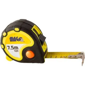 Auto-moto MAGG Svinovací metr 7,5 m x 25 mm, pogumované pouzdro a magnet