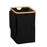 KESPER Koš na špinavé prádlo černý, bambus, polyester 41 x 50 x 33cm