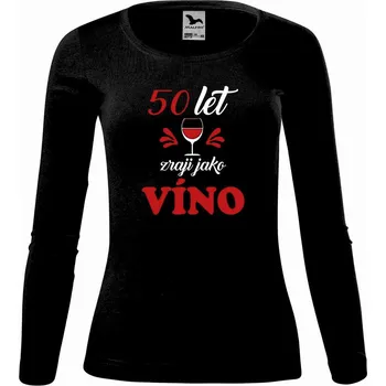 Dámské tričko DOBRÝ TRIKO Dámské bavlněné triko Zraji jako víno Velikost: M, Barva: Černá