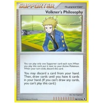 Sběratelská karetní hra Pokémon RR 098/111 Volkner's Philosophy - Rising Rivals Stav: Excellent, Verze: NORMAL