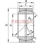Durbal DGE 60 ES kloubové ložisko ocel/ocel