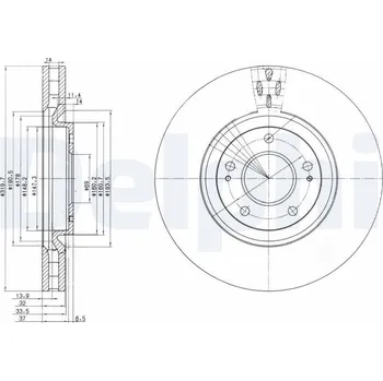 Brzdový kotouč Brzdový kotouč DELPHI BG3988