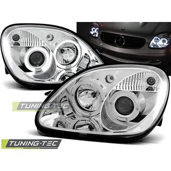Přední světlomet Tuning-Tec Přední čirá světla Mercedes Benz SLK I R170 (1996 - 2004) - chromované - Angel Eyes