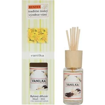 Aroma difuzér Rentex aroma difuzér 30ml + 6ks tyčinek s vůní vanilky