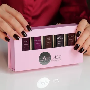Umělé nehty Laif Sada UV/LED Gel lak - " Bordeaux " 5*10ml