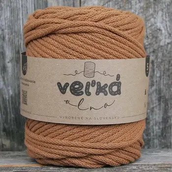 Příze Velká vlna Špagát 5mm Nugát (Špagátová příze 5mm Nugát)