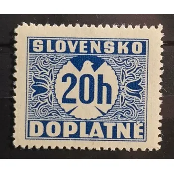 Sběratelství Známka Slovenský štát, 20h, Pof.DL3y*