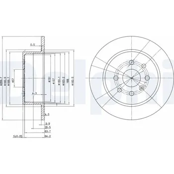 Brzdový kotouč Brzdový kotouč DELPHI BG3141
