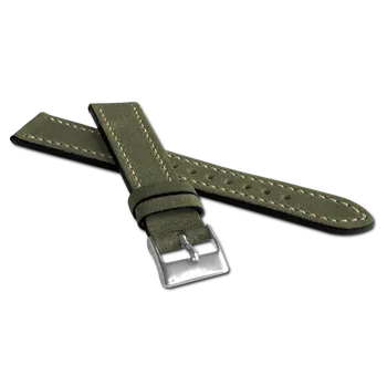 Řemínek na hodinky LAVVU Khaki řemínek RETRO z luxusní kuže Top Grain - 22 LSWUG22