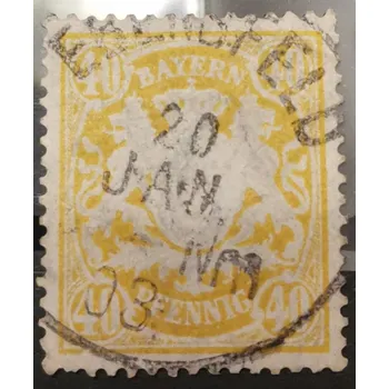 Sběratelství Známka Bavorsko, 40 Pf, Mi.67#
