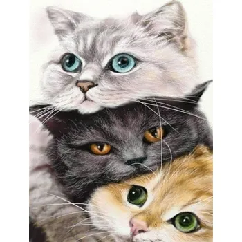 Diamantové malování Diamantové malování - Nerozdílná trojka mourků