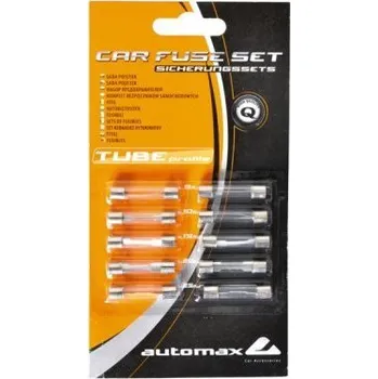 Autopojistky Pojistky blistr skleněné 10 ks