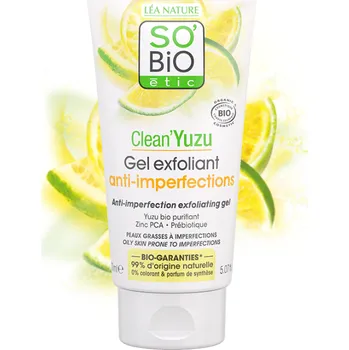 Kosmetika SO'BiO ETIC Gel pleťový exfoliační Clean Yuzu 150ml SO’BiO étic