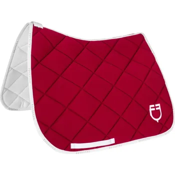 EQUESTRO Dečka podsedlová GP Logo Equestro, drezurní, wine/white PONY