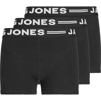Chlapecké spodní prádlo Jack and Jones Sense Trunks Black/Black WB 11-12 let