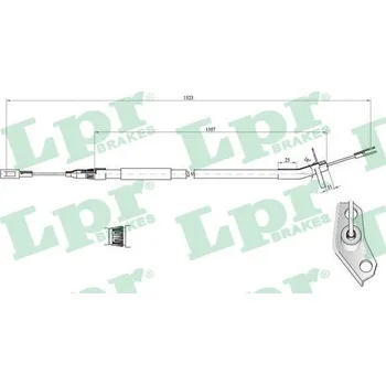 Lanko parkovací brzdy Tažné lanko, parkovací brzda LPR C0446B