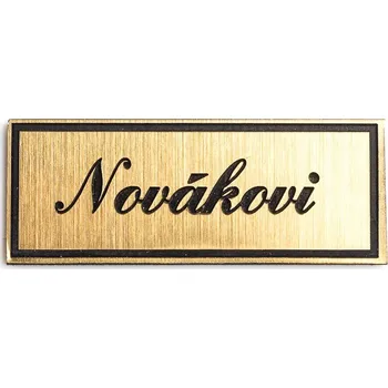 Jmenovka na dveře zlatá