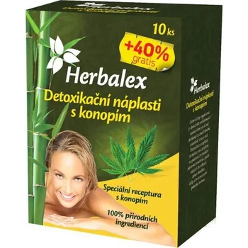 Náplast Herbalex bylinné detoxikační náplasti s konopím 10ks + 40% gratis
