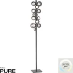 PAUL NEUHAUS LED stojací svítidlo PURE Popup stmívatelné CCT 2700-5000K platina / kouřová / satin 557-15