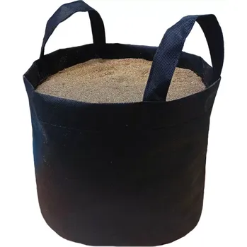 Květináč Moon River textilní květináč černý objem 22 l (TEX BAGS papriky, rajčata, okurky, řepa)