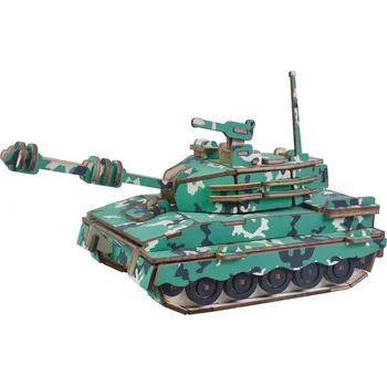 3D puzzle Woodcraft construction kit Woodcraft Dřevěné 3D puzzle Střední tank