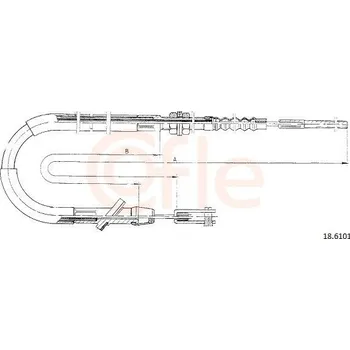 Spojkové lanko Tažné lanko, ovládání spojky COFLE 18.6101