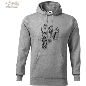 Dámská mikina Mikina - Andělé Barva: Šedá (12), Velikost: 3XL, Střih: Pánské