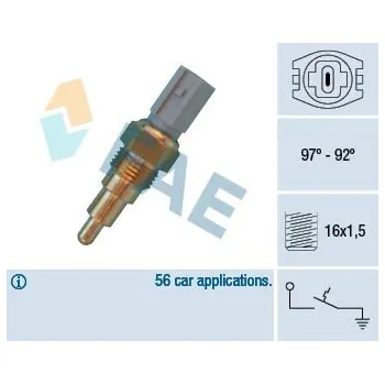 Ventilátor topení a klimatizace Teplotní spínač, větrák chladiče FAE 36660
