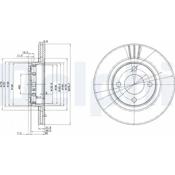 Brzdový kotouč Brzdový kotouč DELPHI BG2784