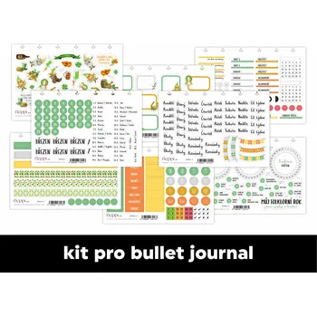 Kancelářské potřeby Fleppi Měsíční samolepkový kit - bullet journal | Březen 2025