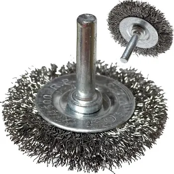 Brusný kartáč Satra Ocelový kartáč s vlnitým drátem 100 × 6 mm na vrtačku