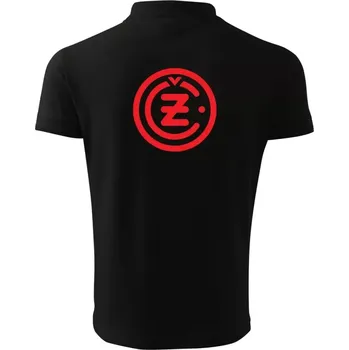 Pánská košile Polokošile ČZ Čezeta 2K - černá / XXL / červená