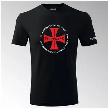 Templářské tričko (5T) - černá / 3XL