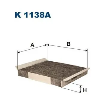 Ventilátor topení a klimatizace Filtr, vzduch v interiéru FILTRON K 1138A