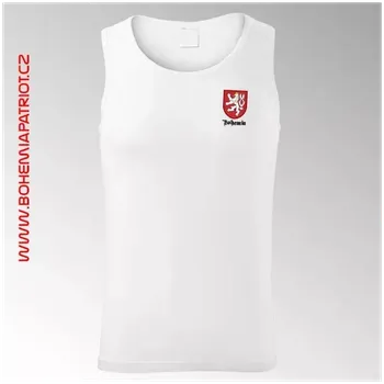 Pánské tílko Tílko s barevným potiskem Bohemia 11TI - bílá / L