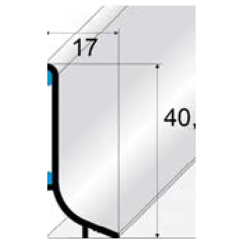 Stavební profil AL Soklový hliníkový profil E07 INOX výška 40mm délka 270cm Q63-2707 2