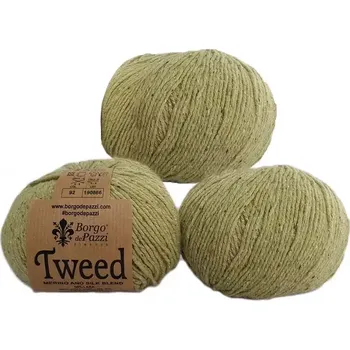Příze Borgo de Pazzi Tweed 92 Olivová (Příze Tweed 92 Olivová)