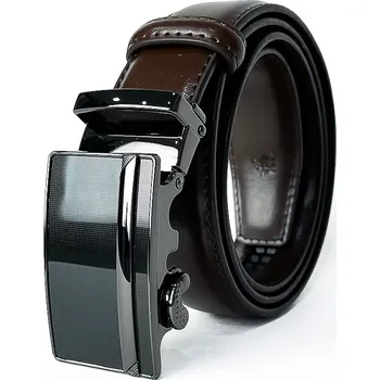 Opasek Kožený hnědý pásek pro pány PA4-24-11, Obvod pasu / celková délka pásku 90cm