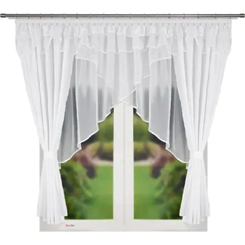 Záclona Fliying Voálová záclona s řasící páskou L 624 bílá, 400 x 150 cm