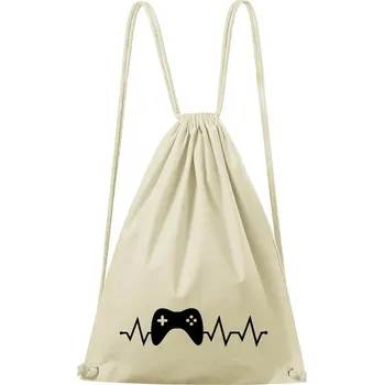 Městský batoh DOBRÝ TRIKO Bavlněný batoh Tep gaming Barva: Natural