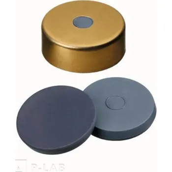 Tepelná izolace Víčko s otvorem pro vialku headspace ND20 magnetické (Materiál septa: butyl / PTFE, Průměr otvoru (mm): 5, Tloušťka (mm): 3,0, Tvrdost (Shore A): 50°, Balení (ks): 100)