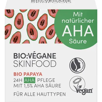 Pleťový krém BIO:VÉGANE Organický pleťový krém Papaya 24H CARE, 50 ml