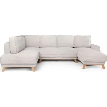 Pohovka Béžová manšestrová rozkládací rohová pohovka (levý roh/do "U") Tori – Bonami Selection ID_1690166