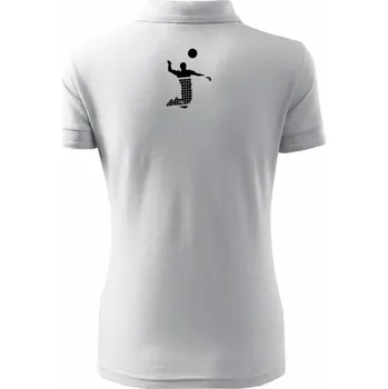 Volejbalista síť - Polokošile dámská Pique Polo - XS ( Bílá )