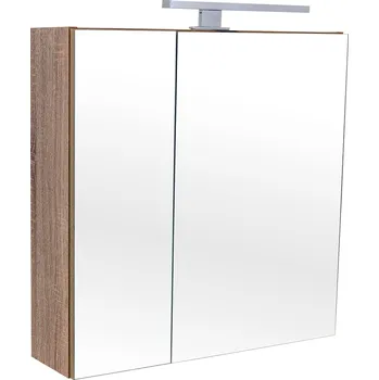 Koupelnový nábytek BPS-koupelny Zrcadlová skříňka závěsná s LED osvětlením Fabrice S 60 ZS