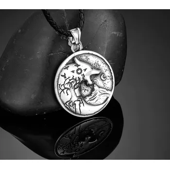 Náhrdelník B-TOP Vikingský pánský náhrdelník VYJÍCÍ VLK Typ: Typ 1